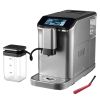 Fully Automatic Espresso Machine - with Automatic Milk Frother, 20 Bar Super-Automatic Cappuccino Latte Machine with TFT Touch Screen, Grinder