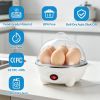 Electric Egg Cooker, 7Egg Capacity MultiFunction Egg Boiler with Auto ShutOff, Measuring Cup & Egg Piercer Included for Soft Hard Boiled Eggs