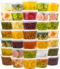 50 Set 16 oz Deli Containers with Lids, Leak-Proof BPA Free Plastic Take Out Bowls, Food Storage Containers for Takeout Meal Prep Storage, Freezer