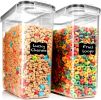 2 Pack (6.3 L / 213 oz / 6.7 qt) EXTRA Large Airtight Food Storage Cereal Containers for Bulk Food Storage BPA-Free Plastic Container