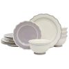 Ainsley 12-Piece Ceramic Dinnerware Set, Iris