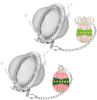 2Pcs Easter Stainless Steel Mesh Tea Infuser, 2.1 inch Tea Ball with Easter Eggs Pendant,Tea Strainer Tea Diffuser Tea Steeper for Filtering Tea