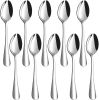 Teaspoons Stainless Steel, 6.7 inches Dessert Spoons Silverware Tablespoon for Coffee Cereal Eating, Home Dinner, Kitchen or Restaurant,10PCS