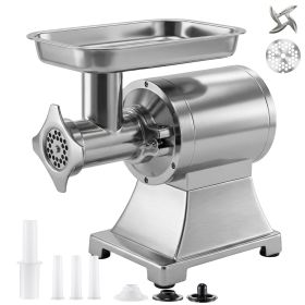 Commercial Meat Grinder, 9.2 Lbs/Min Capacity, #12 Electric Meat Mincer with 2 Plates, 3 Sausage Stuffing Tubes & Kibbe Kit