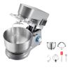Ice Cream Maker, 1.8 Qt. Capacity, 6-Speed Electric Stand Mixer, with LED Digital Display & Timer, Mixing Paddle, Dough Hook, Splash Guard