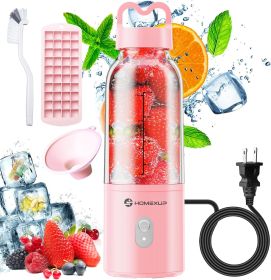 Portable Personal Blender 17 OZ/500 ML Juicer, 175W Personal Size Blender, Ideal for Smoothies, Ice Blending, Juicing, and Food Processing, Compact