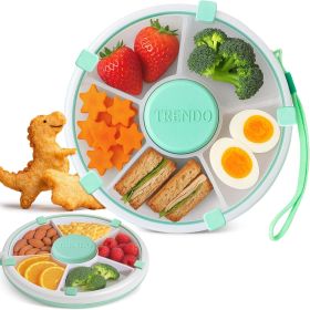 Snack Spinner for Toddlers Green Rotating Snack Container, BPA & PVC-Free Baby Snack Box, Spill-Proof Toddler Snack Container with Hand Strap