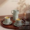 13OZ Coffee Mugs Set of 4, Stoneware Coffee Cups, Ceramic Latte Mug for Man, Woman, Modern Tea Mugs for Latte/Cappuccino/Cocoa/Milk