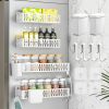 4 Pack Large Magnetic Spice Rack for Refrigerator, Spice Rack Organizer