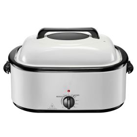 Roaster Oven, 26QT Electric Roasting Pan, 150-450 F Adjustable Temp Fast-Cooking Turkey Roaster with Cool-Touch Handle, Visible Self-Basting Lid