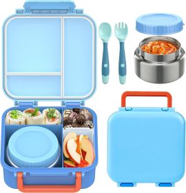 Bento Box for Kids with Soup Thermos(9oz)â€“ Kid Bento Lunch Box with Leak Proof Insulated Food Jar