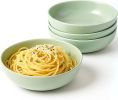Ceramic Pasta Bowls Set of 4  40oz Extra Large Dinner Bowls, Deep Plates Salad Bowl for Eating, Pasta Plates, Stoneware Shallow Bowl Plate Set
