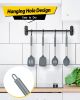 Pack of 4 Silicone Cooking Utensils Set, Non Stick Large Solid Spatulas, Heat Resistant Gray Slotted Spoons, Ideal BPA Free Kitchen Turners for Frying