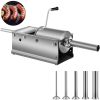 Horizontal Sausage Stuffer 3L/ 7Lbs Manual Sausage Maker With 5 Filling Nozzles Sausage Stuffing Machine For Home & Commercial Use Stainless Steel