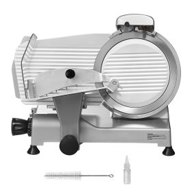 Meat Slicer, 340W Electric Deli Food Slicer with 10" SUS420 Stainless Steel Blade and Built-in Sharpening Stone