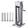 Manual Sausage Stuffer, 7 L / 15 LBS Vertical Sausage Machine, Dual-Speed Meat Stuffer, Made of Food-Grade 304 Stainless Steel