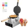 Commercial Bubble Waffle Maker, 1400W Egg Pancake Baker Machine, Non-Stick Stainless Steel Egg Bubble Puff, 180Â° Rotatable, Temp and Time Control
