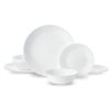 Winter Frost White 12-Piece Glass Dinnerware Set (Service for 4)