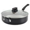 Smart Control 6 Qt Nonstick Jumbo Cooker Braiser with Helper Handle and Lid, Black