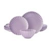 Colette 12-Piece Stoneware Dinnerware Set, Purple