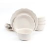 Cowgirl Lace 12-Piece Dinnerware Set, Linen