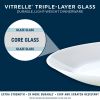 Winter Frost White 12-Piece Glass Dinnerware Set (Service for 4)