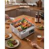 Commercial Electric Griddle, 13.98 x 11.81 inch, 1750W, 122-570Â°F Adjustable Temp Control