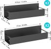 4 Pack Magnetic Spice Storage Rack Organizer for Refrigerator and Oven, Matt Black Fridge Organizers and Storage