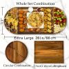 1PC Extra Large 26" X 13" Magnetic Acacia Wood Charcuterie Board with Handles, Perfect for Housewarming, Christmas, And Halloween Gifts.