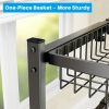4 Baskets 2-Tier Over The Sink Dish Drying Rack, 26.57"-35", Large Sink Rack for Kitchen, Extensible and Adjustable, Saving Kitchen Space
