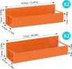 4 Pack Magnetic Spice Storage Rack Organizer for Refrigerator and Oven, Orange Fridge Organizers and Storage