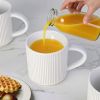Matte White Coffee Mugs Set of 4, 12 Ounce Mug with Handles, Ceramic Stoneware Catering Coffee Cups, Porcelain Mugs Sets for Coffee, Tea, Hot Cocoa
