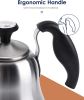 Tea Kettle with Thermometer for Stove Top Gooseneck Kettle, Pour Over Coffee Tea Pot, Goose Neck Tea Pot Stovetop, Hot Water Heater for Camping
