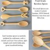 5 PC Bamboo Spoons, 6.3 inch Small Wooden Eating Spoon, Tiny Wood Honey Teaspoon for Coffee and Tea, Ice cream, Little Wooden Spoons For Daily Use