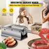 Horizontal Sausage Stuffer 3L/ 7Lbs Manual Sausage Maker With 5 Filling Nozzles Sausage Stuffing Machine For Home & Commercial Use Stainless Steel