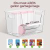2 Set Pantry Organizers and Storage, Trash Bag Holder Under Sink Organizer for 4-13 Gal Bags, Trash Bag Dispenser with Bamboo Top for Onion, Potato
