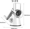 Rotary Cheese Grater Hand Crank, Kitchen Shredder Speed Mandolin Slicer Nuts Grinder with Handle and Drum Blades for Cheese, Vegetable, Walnuts