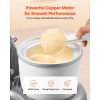 Ice Cream Maker, 1.8 Qt. Capacity, 6-Speed Electric Stand Mixer, with LED Digital Display & Timer, Mixing Paddle, Dough Hook, Splash Guard