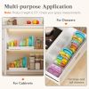 Kitchen Cabinet Organizer for Food Contanier Lid, Lid Holder with 6 Adjustable Dividers & 7 Sections for Pantry Organizers and Storage