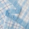 Daisy Woven Fabric Tablecloth, Blue, 70" Round