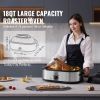 Electric Roaster Oven, 18 QT Turkey Roaster Oven with Self-Basting Lid, 1450W Roaster Oven with Defrost & Warm Function, Adjustable Temperature