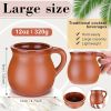 Pack of 6 12 oz Cantaritos De Barro Clay Cups Mexican Clay Mugs Fiesta De Barro Mexicanos Coffee Mugs, Cocktail Glasses and Tea Cups for Tequila