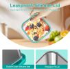 8Pack 6oz Stainless Steel Snack Containers and 2oz Salad Dressing Container To Go, Easy Open Leak Proof Metal Snack Containers With Silicone Lids