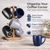 12oz Coffee Mugs Set of 6,Ceramic Coffee Mugs for Man, Woman, Dad, Mom