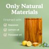 Non Toxic Wood Cutting Board - Conditioned with Natural Beeswax Flaxseed Lemon Oil - Free of Mineral Oil - Made of FSC Certified Acacia Wood - 16" x 1