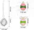 2Pcs Easter Stainless Steel Mesh Tea Infuser, 2.1 inch Tea Ball with Easter Eggs Pendant,Tea Strainer Tea Diffuser Tea Steeper for Filtering Tea