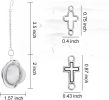 2Pcs Baptism Stainless Steel Mesh Tea Infuser, 2.1inch Tea Ball with Jesus Cross Pendant Christian Gifts