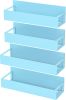 4 Pack Magnetic Spice Storage Rack Organizer for Refrigerator and Oven, Blue Fridge Organizers and Storage