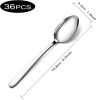 36 Pieces Teaspoons Set (6.2 inch), Spoon Silverware, Stainless Steel Tea Spoons, Mirror Polished Small Teaspoon, Dessert Spoons for Home, Kitchen