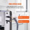 Manual Sausage Stuffer, 7 L / 15 LBS Vertical Sausage Machine, Dual-Speed Meat Stuffer, Made of Food-Grade 304 Stainless Steel